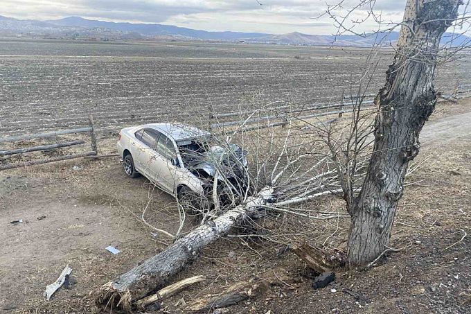 В пригороде Улан-Удэ водитель получил травмы, врезавшись в дерево